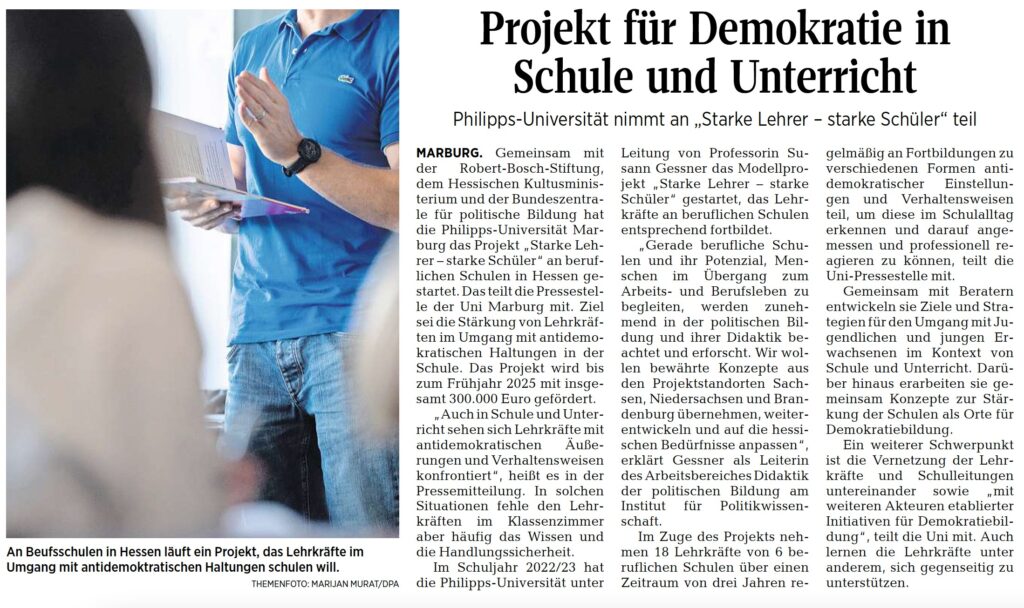 Bericht in der Oberhessischen Presse, 21.12.2022